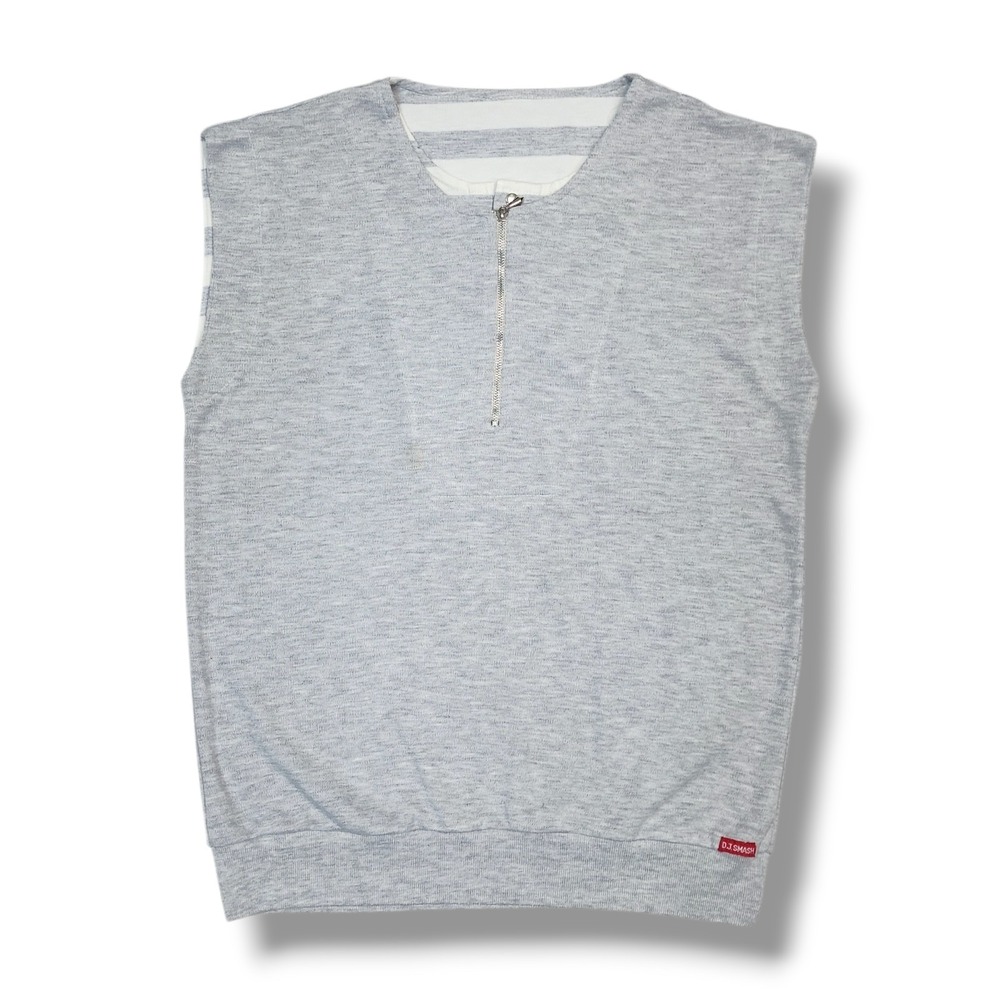 Vintage DJ Smash‎ 90s Pullover Sleeveless Gray Sweatshirt Size Small